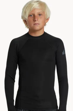 Rashies & Sunsuits|Quiksilver Boys Everyday Heat Long Sleeve Suntop BLACK