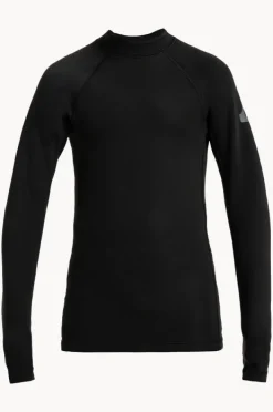 Rashies|Quiksilver Boys Everyday Heat Long Sleeve Suntop BLACK