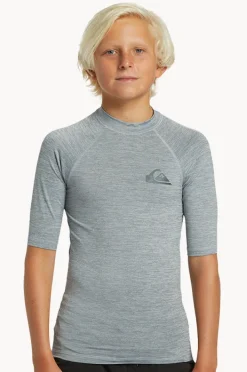 Rashies|Quiksilver Boys Everyday Short Sleeve Suntop Light grey