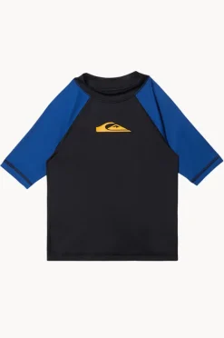 Rashies & Sunsuits|Quiksilver Boys Everyday Short Sleeve Suntop Black/blue