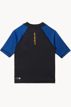 Rashies & Sunsuits|Quiksilver Boys Everyday Short Sleeve Suntop Black/blue