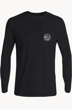 Rashies|Quiksilver Boys Everyday Surf Long Sleeve Suntop BLACK