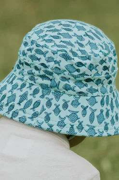 Hats|Bedhead Boys Fish Classic Bucket Hat Turquoise