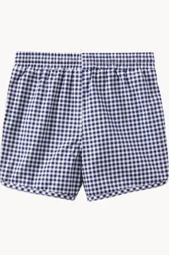 Boardshorts|Milky Boys Gingham Boardshort Navy/white