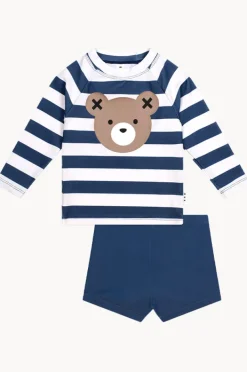 Rashies & Sunsuits|Rashies & Sunsuits|Huxbaby Boys Huxbear Suntop Set French navy