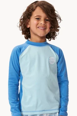 Rashies & Sunsuits|Rip Curl Boys Icons Brushed Long Sleeve Suntop Blue