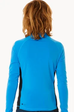 Rashies|Rip Curl Boys Icons Brushed Long Sleeve Suntop Blue