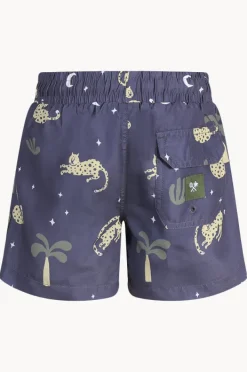 Boardshorts|Skwosh Boys Leopard Nights Eco Short Charcoal