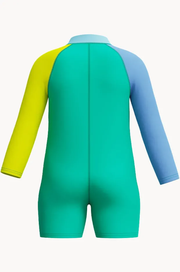 Rashies & Sunsuits|Rashies & Sunsuits|Speedo Boys Long Sleeve Zip Sunsuit Teal