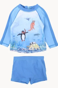 Rashies & Sunsuits|Rashies & Sunsuits|Minihaha Boys Marco Suntop Set Blue