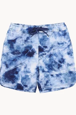 Boardshorts|Minihaha Boys Max Swirl Boardshort Navy/White