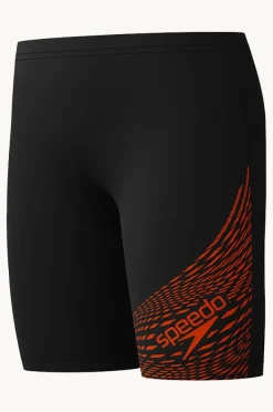 Jammers|Speedo Boys Medley Logo Jammer Black/Red