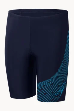 Jammers|Speedo Boys Medley Logo Jammer Navy/blue