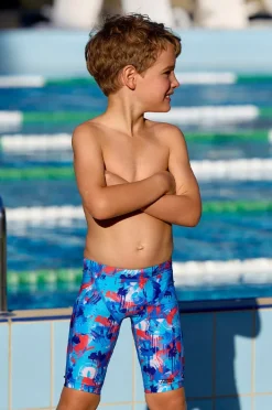 Jammers|Funky Trunks Boys Messy Messy Messy Jammer Blue/red