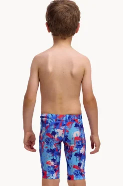 Jammers|Funky Trunks Boys Messy Messy Messy Jammer Blue/red