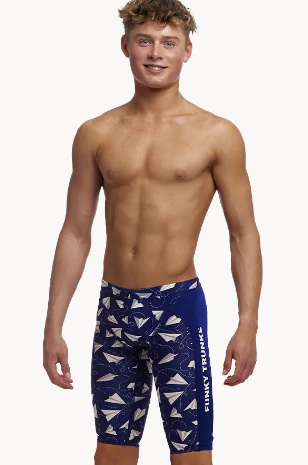 Jammers|Funky Trunks Boys Paper Plain Jammer Navy
