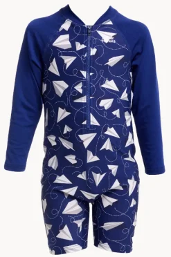 Rashies & Sunsuits|Funky Trunks Boys Paper Plain Sunsuit Navy