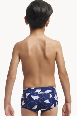 Trunks|Swimwear|Funky Trunks Boys Paper Plain Trunk Navy
