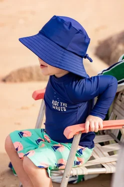 Hats|Minihaha Boys Plain Swim Hat Navy