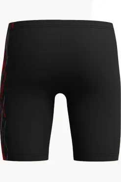 Jammers|Jammers|Speedo Boys Plastisol Placement Jammer Black/red
