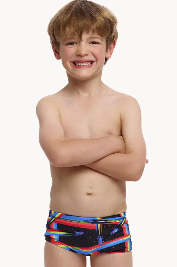 Trunks|Funky Trunks Boys Pocket Rocket Trunk Black/multi