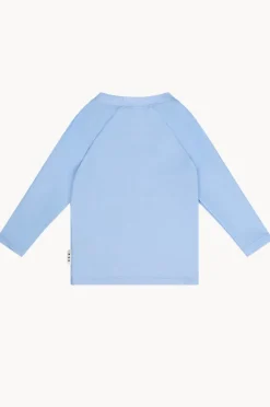 Rashies & Sunsuits|Rashies & Sunsuits|Huxbaby Boys Racer Dino Suntop Light blue