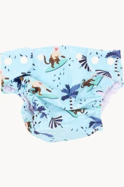 Swim Nappies|Minihaha Boys Riley Aqua Nappy Light blue