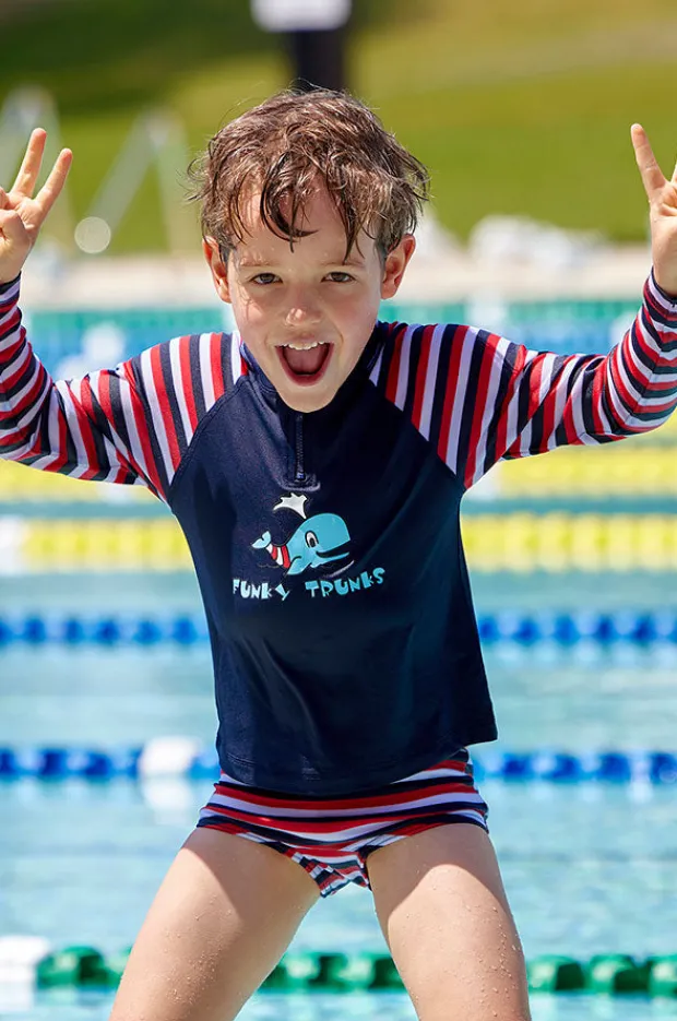 Rashies & Sunsuits|Funky Trunks Boys Suntop Riviera