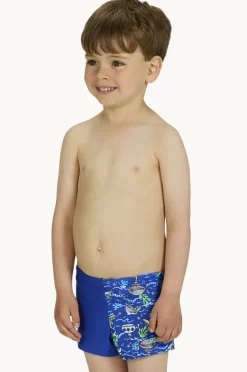 Trunks|Zoggs Boys Saurus Hip Racer Trunk Black/multi