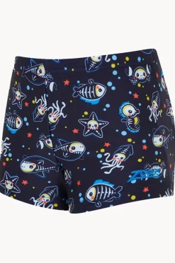 Trunks|Zoggs Boys Sea Ahoy Hip Racer Trunk Navy/multi