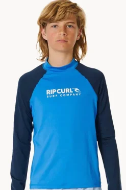 Rashies|Rip Curl Boys Shock Long Sleeve Suntop Blue