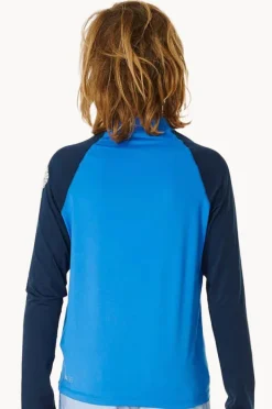 Rashies|Rip Curl Boys Shock Long Sleeve Suntop Blue