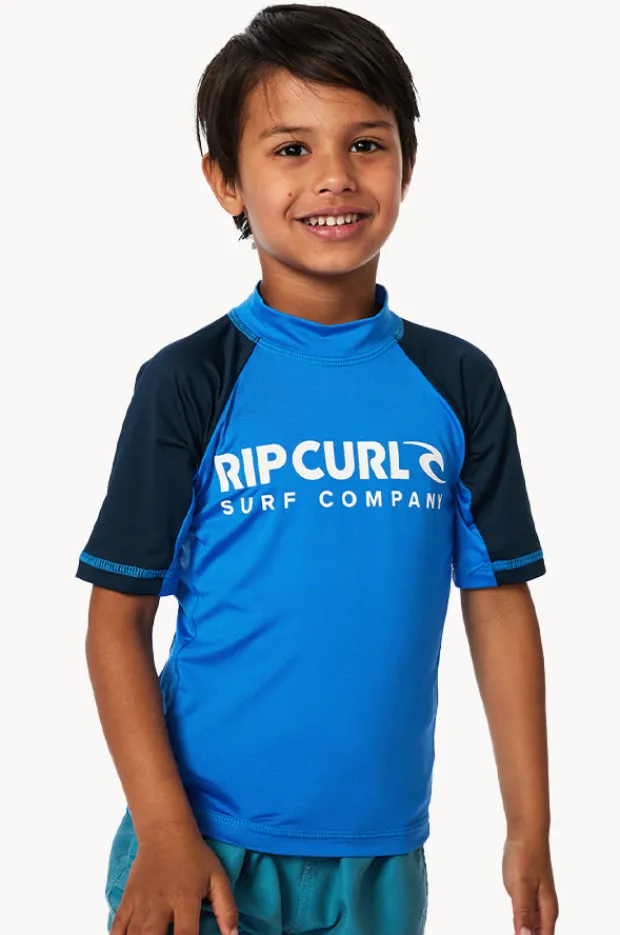 Rashies & Sunsuits|Rip Curl Boys Shock Short Sleeve Suntop Blue