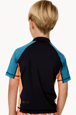 Rashies & Sunsuits|Rip Curl Boys Shock Short Sleeve Suntop Storm