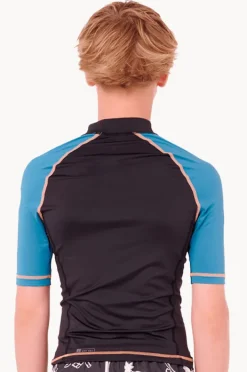 Rashies|Rip Curl Boys Shock Short Sleeve Suntop Storm