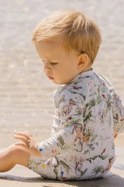 Rashies & Sunsuits|Rashies & Sunsuits|Minihaha Boys Silas Sunsuit Light green