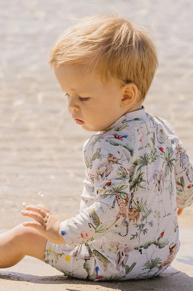 Rashies & Sunsuits|Rashies & Sunsuits|Minihaha Boys Silas Sunsuit Light green