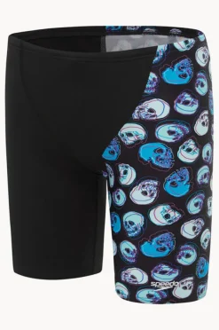 Jammers|Jammers|Speedo Boys Skull V Cut Jammer Black/blue