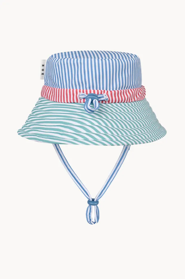 Hats|Huxbaby Boys Spliced Stripe Swim Hat Multi