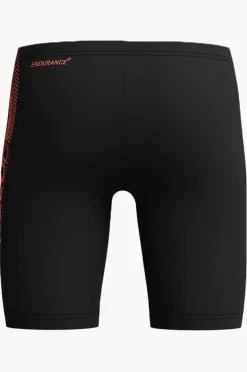 Jammers|Speedo Boys Sport Logo Jammer Black/coral