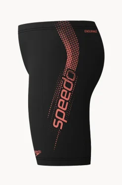 Jammers|Speedo Boys Sport Logo Jammer Black/coral