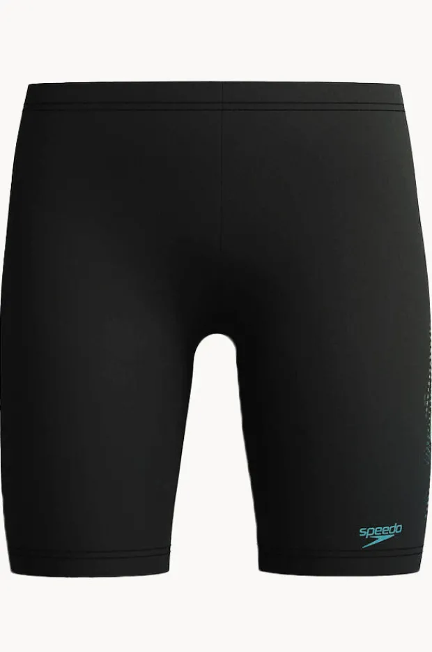 Jammers|Speedo Boys Sport Logo Jammer Black/Blue