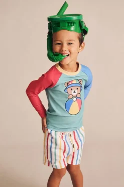 Rashies & Sunsuits|Rashies & Sunsuits|Huxbaby Boys Sporty Huxbear Suntop Multi