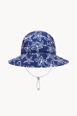 Hats|Babes In The Shade Boys Starfish Sunhat Blue/white