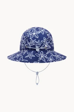 Hats|Babes In The Shade Boys Starfish Sunhat Blue/white