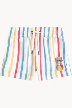 Boardshorts|Huxbaby Boys Stripey Huxbear Swim Short Multi