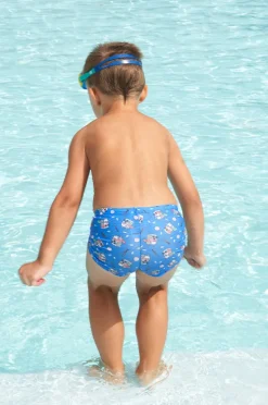 Trunks|Zoggs Boys Super Sushi Hip Racer Trunk Blue