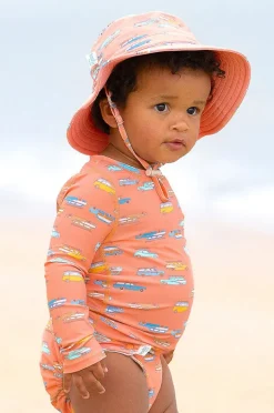 Hats|Toshi Boys Surfs Up Swim Sunhat Orange