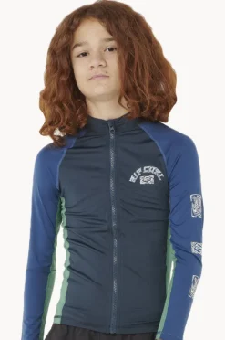 Rashies|Rip Curl Boys Tropic Daze Long Sleeve Suntop Dark Navy