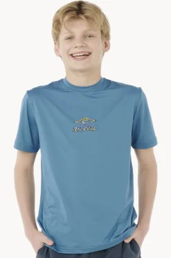 Rashies|Rip Curl Boys Tropic Daze Short Sleeve Suntop Blue